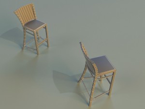 bar stool dark 3D 模型