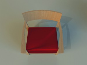 armchear red 3D 모델
