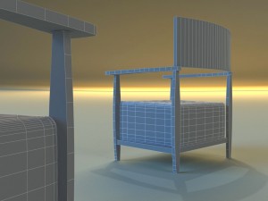 armchear red 3D 모델