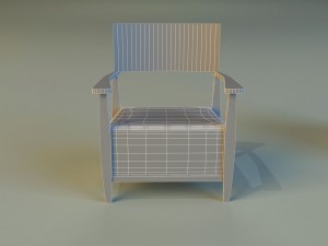 armchear red 3D 모델