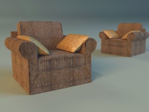 armchear velor 3Dモデル