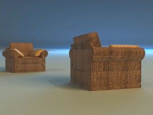 armchear velor 3Dモデル