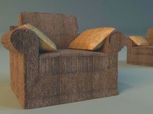 armchear velor 3Dモデル