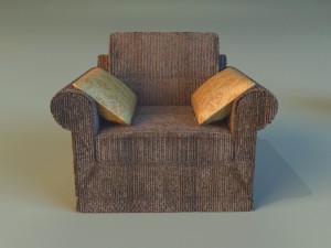 armchear velor 3Dモデル