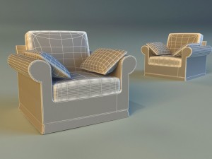 armchear velor 3Dモデル