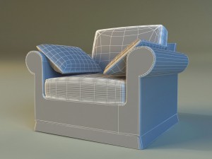 armchear velor 3Dモデル