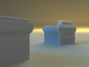 armchear velor 3Dモデル
