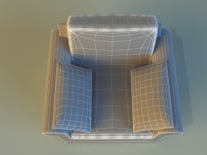 armchear velor 3Dモデル