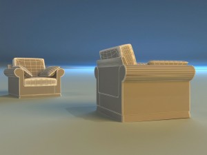 armchear velor 3Dモデル