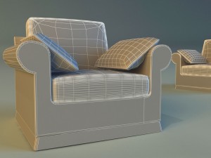 armchear velor 3Dモデル