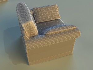 armchear velor 3Dモデル