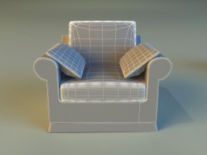 armchear velor 3Dモデル