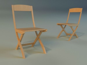 chair folding Modello 3D