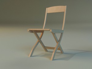 chair folding Modello 3D