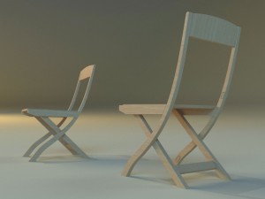 chair folding Modello 3D