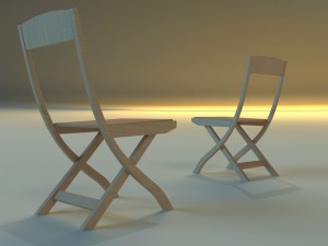 chair folding Modello 3D