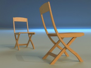 chair folding Modello 3D