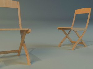 chair folding Modello 3D