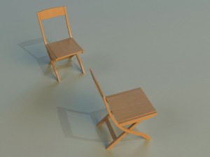 chair folding Modello 3D
