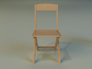 chair folding Modello 3D