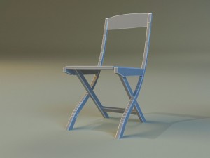 chair folding Modello 3D