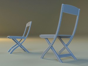 chair folding Modello 3D
