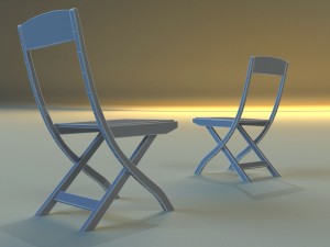 chair folding Modello 3D