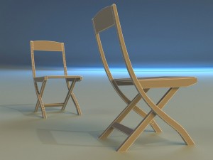 chair folding Modello 3D