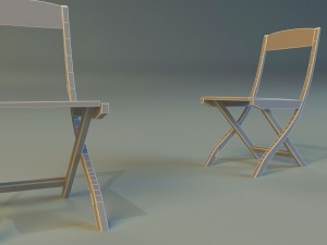 chair folding Modello 3D