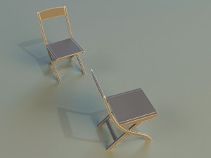 chair folding Modello 3D
