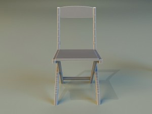chair folding Modello 3D