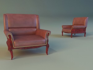 armchair ancient 3D मॉडल