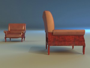 armchair ancient 3D मॉडल