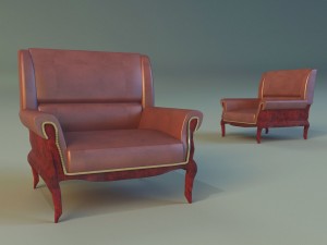 armchair ancient 3D मॉडल