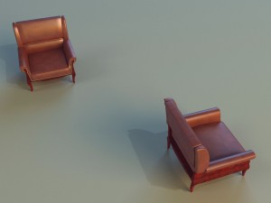 armchair ancient 3D मॉडल