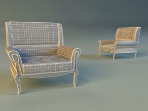 armchair ancient 3D मॉडल