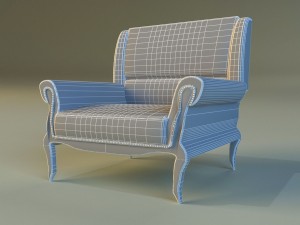 armchair ancient 3D मॉडल
