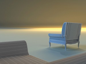 armchair ancient 3D मॉडल