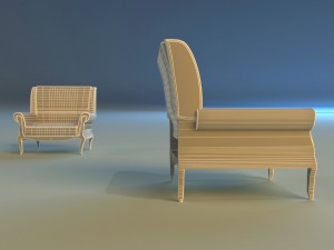 armchair ancient 3D मॉडल