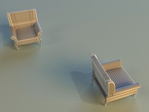 armchair ancient 3D मॉडल