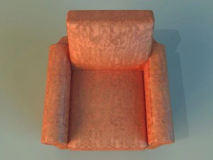 chair velor on wheels 3D Model