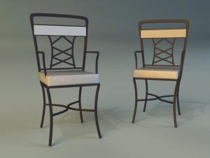 chair metal kitchen Modello 3D