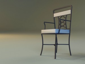 chair metal kitchen Modello 3D