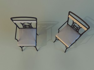 chair metal kitchen Modello 3D