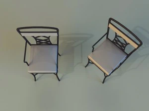 chair metal kitchen 3D Model