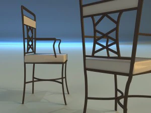chair metal kitchen 3D Model