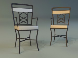 chair metal kitchen Modello 3D