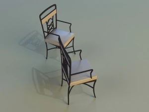 chair metal kitchen 3D Model