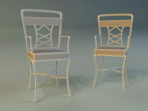 chair metal kitchen 3D Model