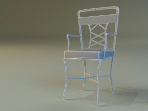 chair metal kitchen Modello 3D